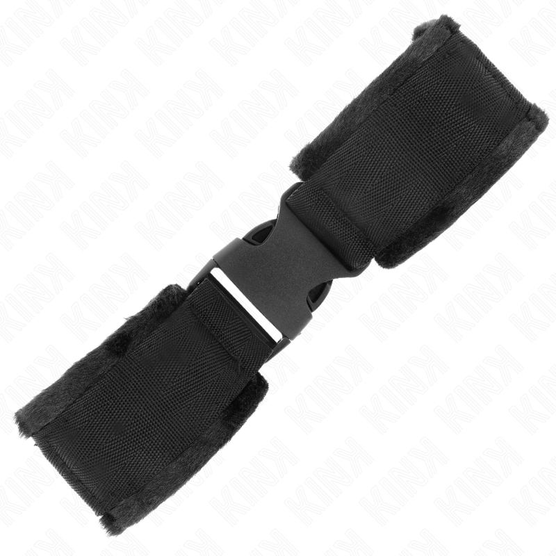 KINK - RESTRIÇÕES DE PULSO DE NYLON BIND HOOK&amp;LOOP VERMELHO-PRETO MODELO 1 AJUSTÁVEL 25-35 CM X 6 CM