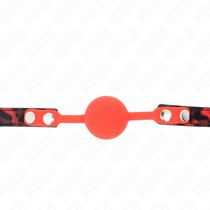 KINK - MODELO 2 BOLA DE SILICONE 4 CM MORDAÇA COM TRAVA 60 x 2 CM
