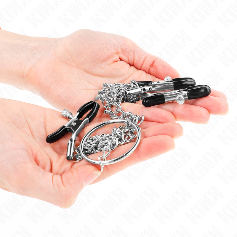 KINK - TRIPLE NIPPLE AND CLITORIS CLAMPS WITH CHAIN ​​MODEL 0