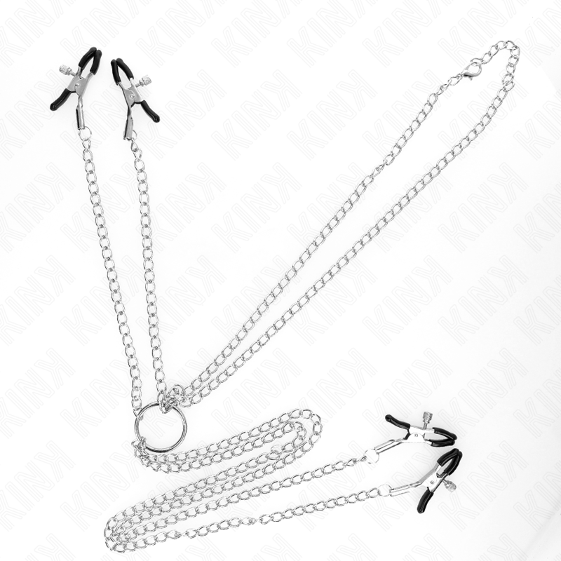 KINK - 4 GRAMPOS DE MAMILOS E CLITÓRIS AJUSTÁVEIS PRATA