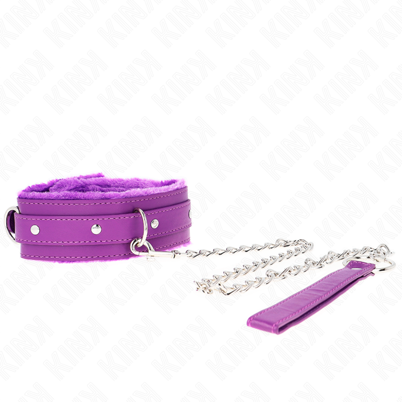 KINK - COLEIRA COM TRILHA 65 CM COM RESTRIÇÕES ROXA 36-42 CM X 5,5 CM