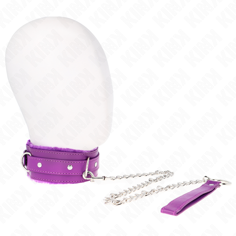 KINK - COLEIRA COM TRILHA 65 CM COM RESTRIÇÕES ROXA 36-42 CM X 5,5 CM