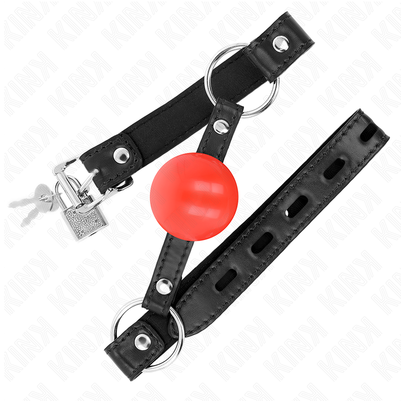 KINK - MORDAZA DE BOLA TPE ROJA 4 CM 60 x 2 CM