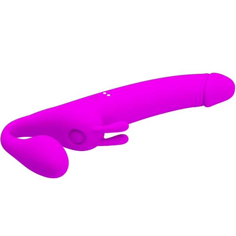 PRETTY LOVE - ZANINI DILDO STRAP-ON SIN ARNÉS 10 VIBRACIONES MORADO