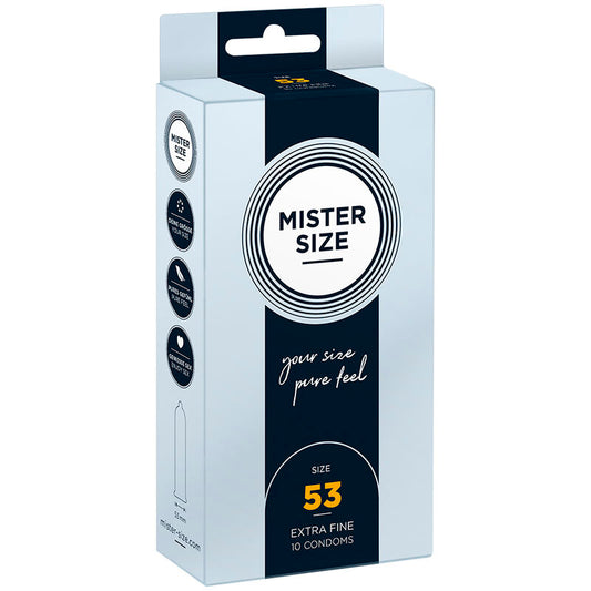 MISTER SIZE - CONDÓN TALLA M 53 MM (10 UNIDADES)