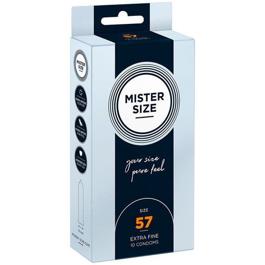 MISTER SIZE - CONDÓN TALLA L 57 MM (10 UNIDADES)