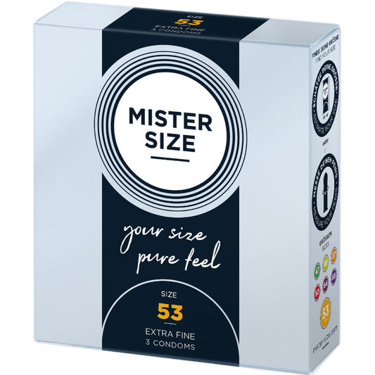 MISTER SIZE - CONDÓN TALLA M 53 MM (3 UNIDADES)