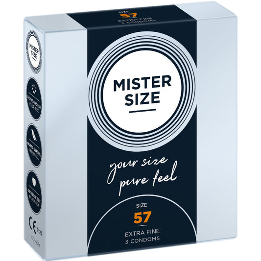 MISTER SIZE - CONDÓN TALLA L 57 MM (3 UNIDADES)