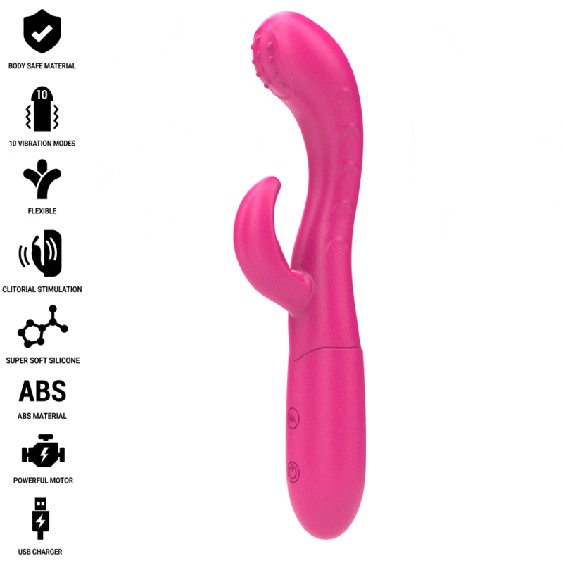 INTENSO - VIBRADOR AMARA COM LÍNGUA ESTIMULANTE 10 VIBRAÇÕES ROSA