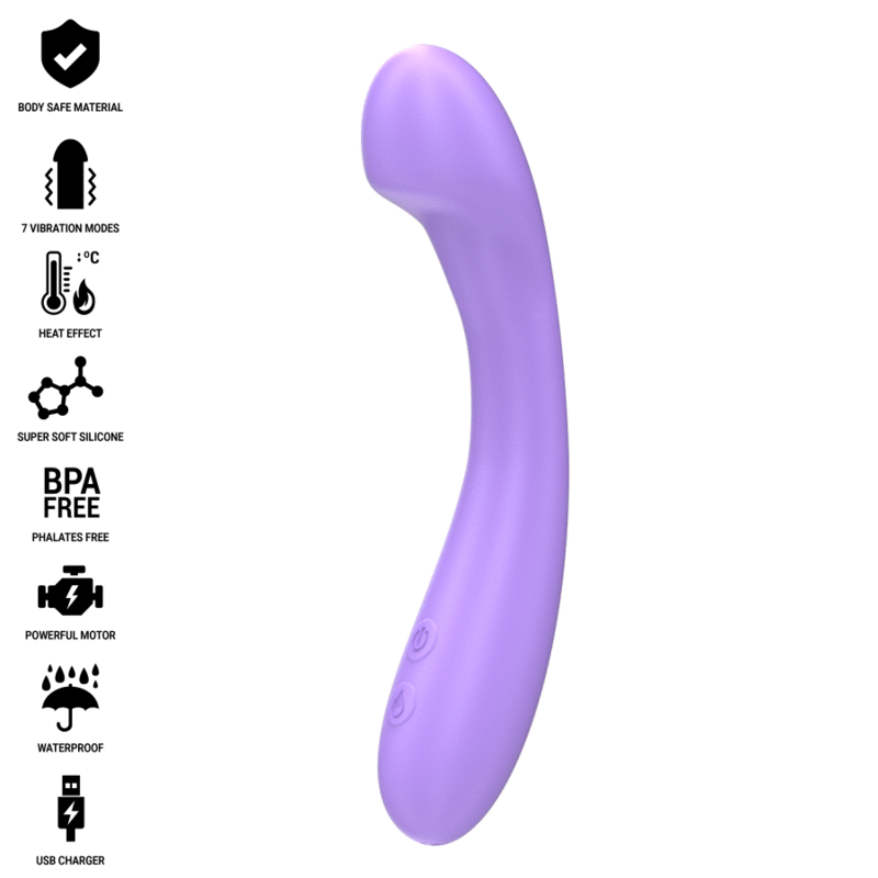 INTENSO - VIBRADOR BECKY 19 CM AQUECÍVEL 7 VIBRAÇÕES ROXO
