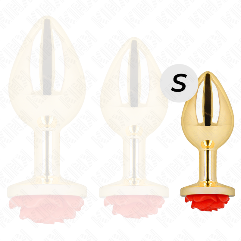 KINK -  PLUG ANAL GOLD ROSE RED SIZE S