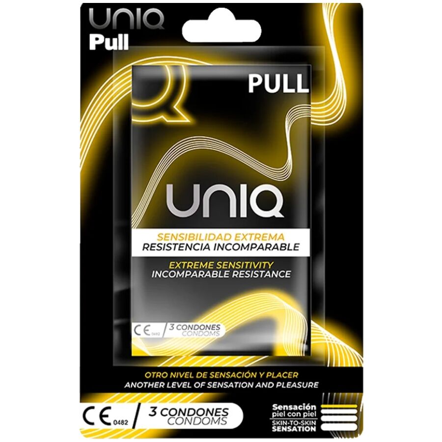 UNIQ - Preservativos sin látex con tiras 3 unidades