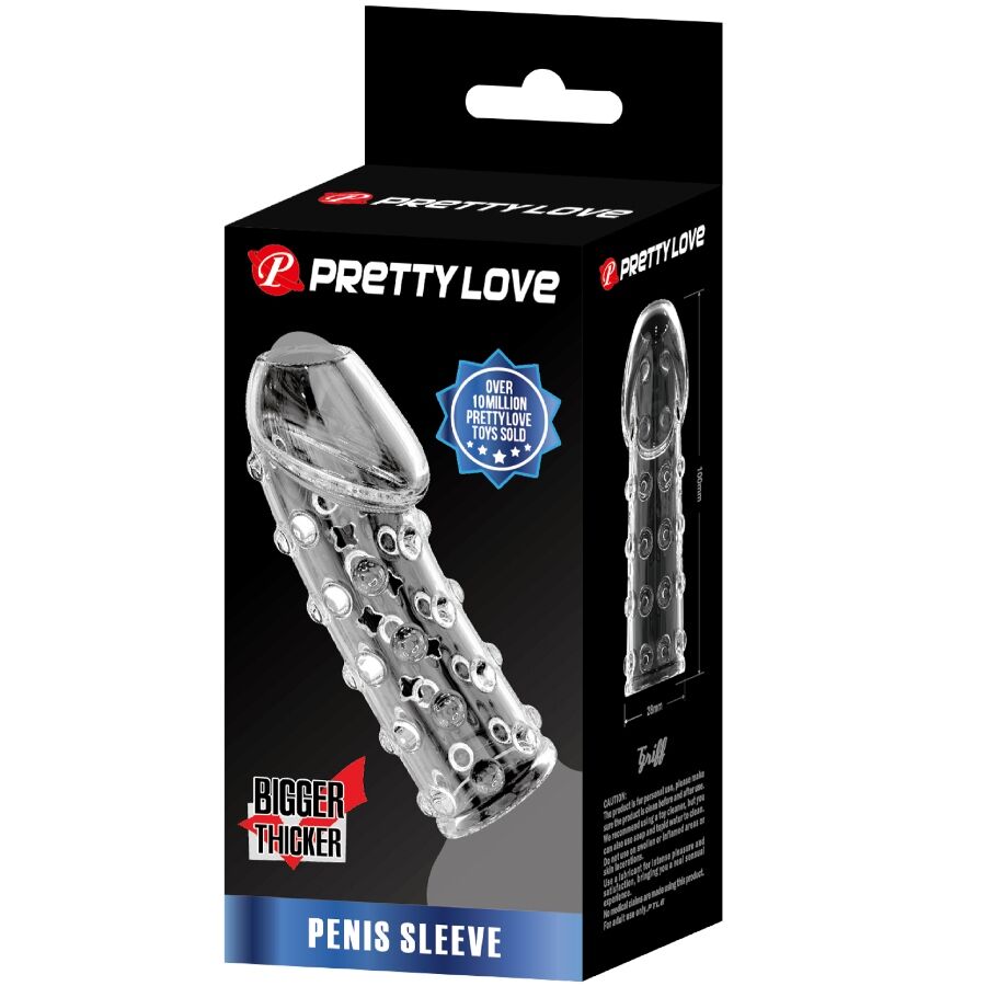 PRETTY LOVE - FUNDA PARA PENE APRETADA Y VOLUMINIZADORA TRANSPARENTE
