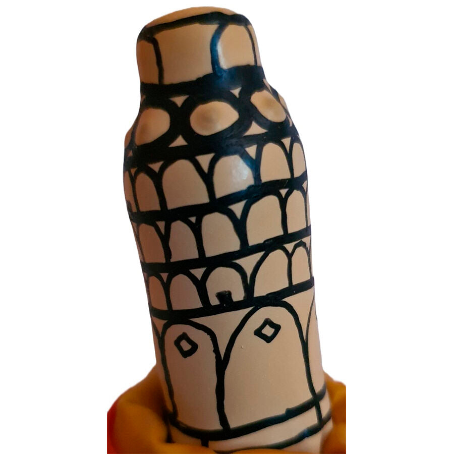 CONDOMERIE - PRESERVATIVO DECORATIVO PINTADO A MANO TORRE DE PISA