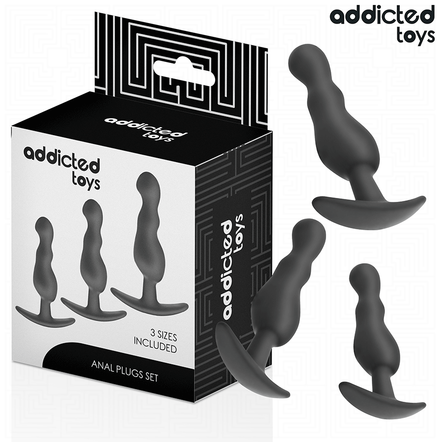 ADDICTED TOYS - SET DE 3 PLUG ANAL SILICONA MODELO 1