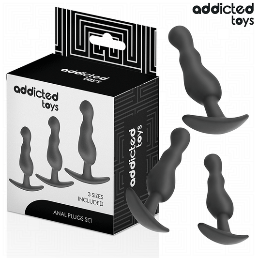 ADDICTED TOYS - SET DE 3 PLUG ANAL SILICONA MODELO 1