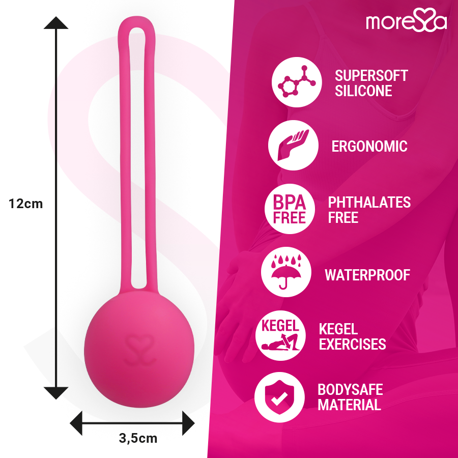 MORESSA - OSIAN ONE ENTRENAMIENTO SUELO PELVICO 51gr PREMIUM SILICONA ROSA