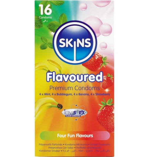 SKINS - MULTI SABORES PRESERVATIVOS PREMIUM PACK 16