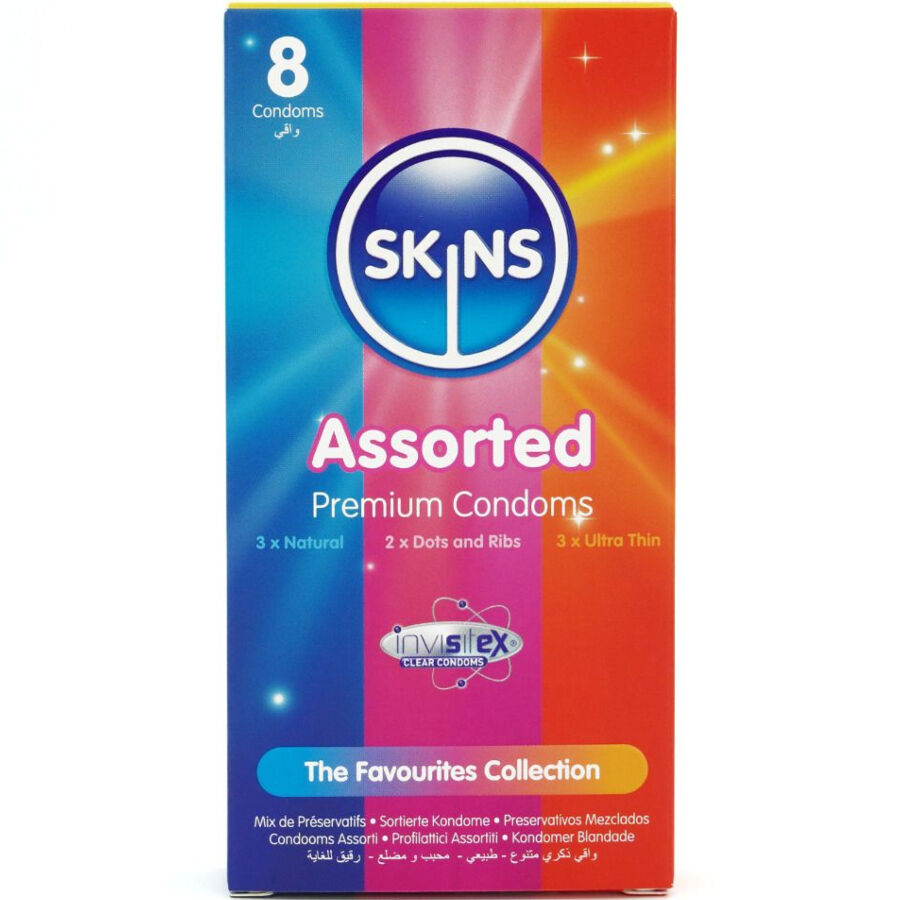 SKINS - SURTIDO PRESERVATIVOS PREMIUM PACK 8