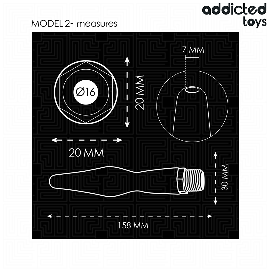 ADDICTED TOYS - LIMPIADOR ANAL CON ADAPTADOR UNIVERSAL MODELO 2