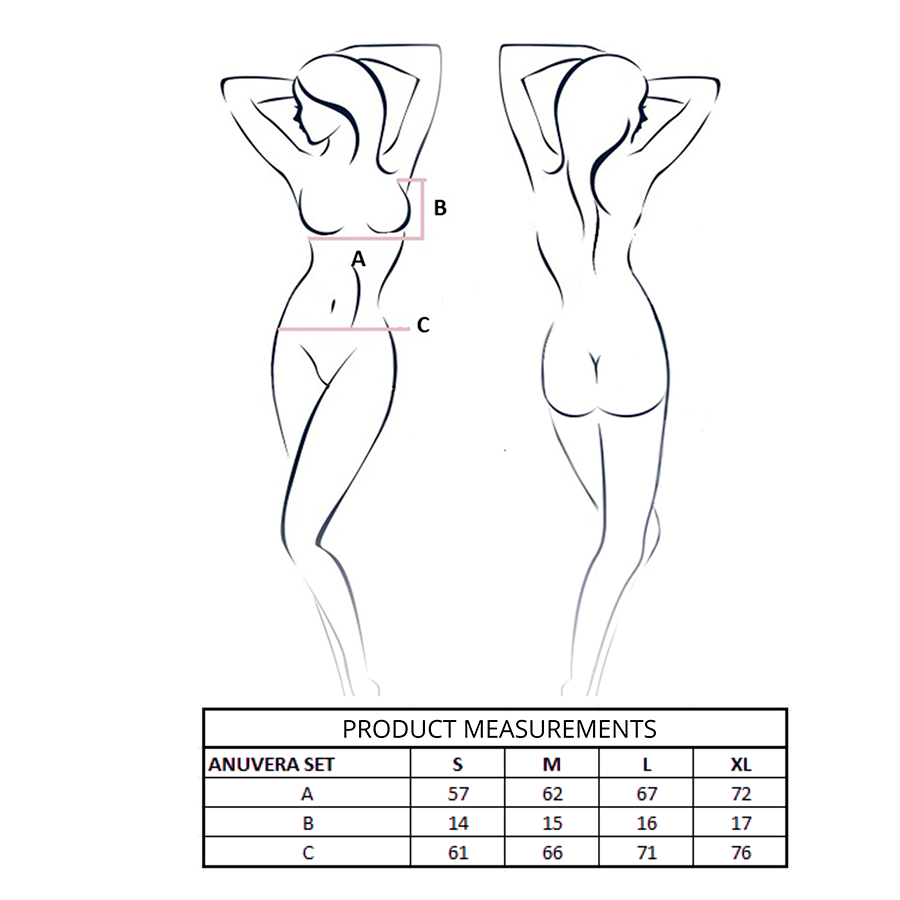 PASSION - ANUVERA SET SUJETADOR + TANGA ROJO L/XL