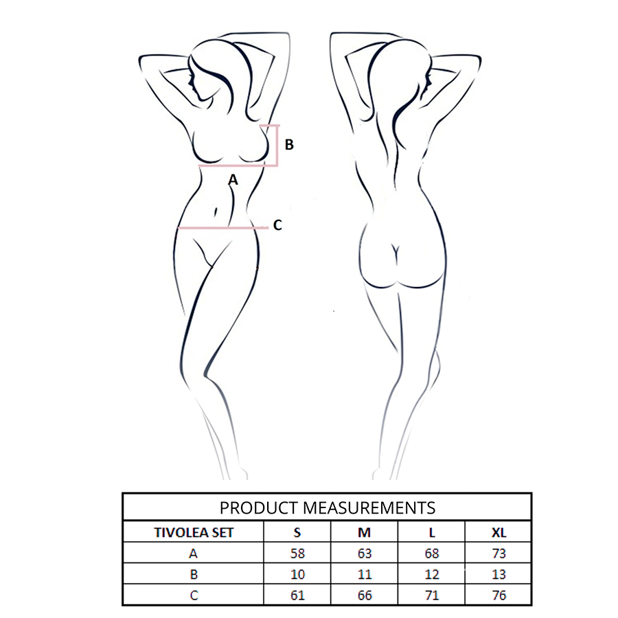 PASSION - TIVOLEA SET SUJETADOR + TANGA ROSA CLARO S/M