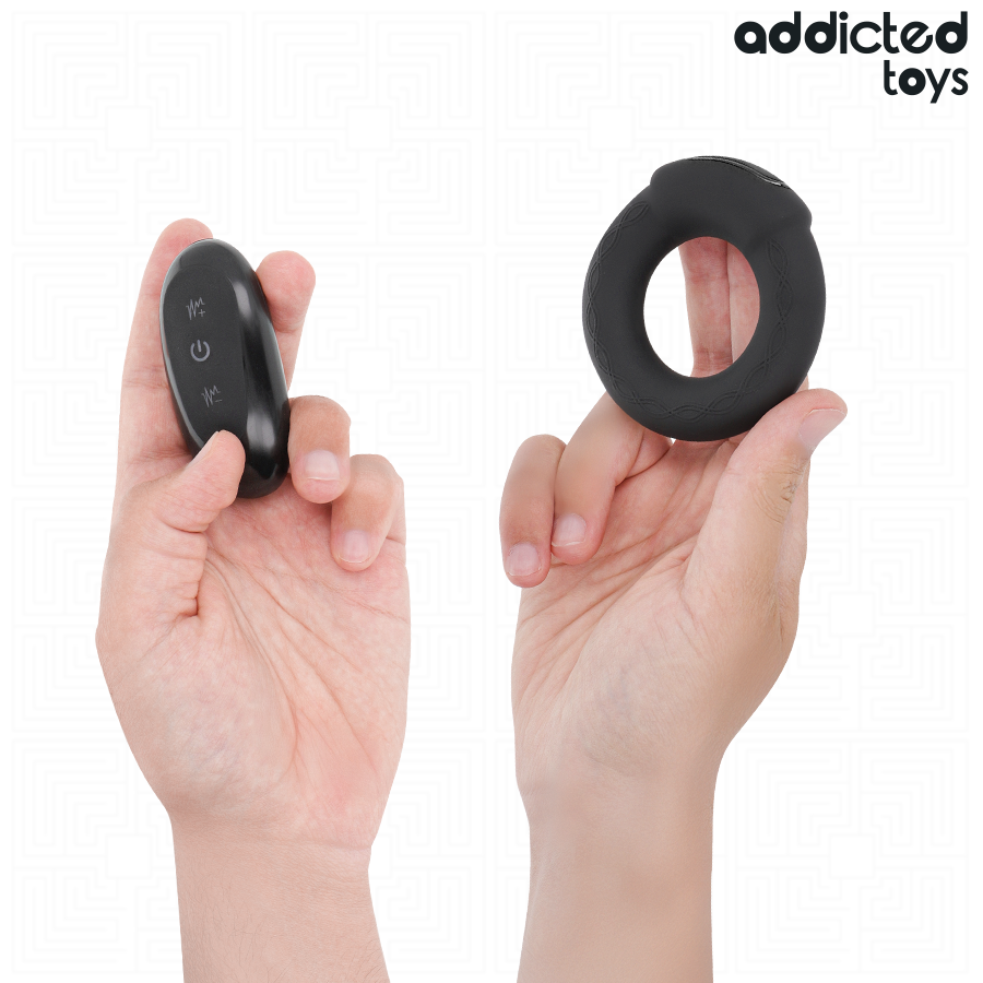 ADDICTED TOYS - ANILLO PENE VIBRADOR EFECTO CALOR CONTROL REMOTO