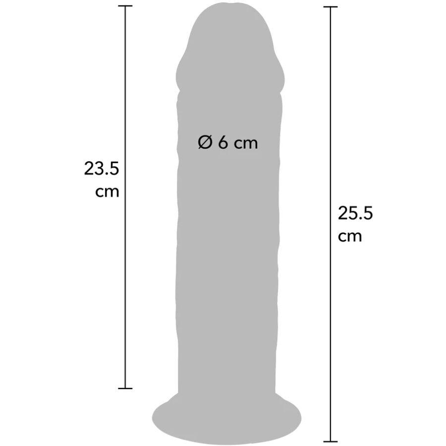 GET REAL - DILDO DELUXE DONG GRUESO DE DOBLE DENSIDAD TPE 25.5 CM