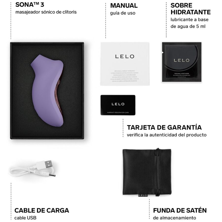 LELO - SONA 3 MASAJEADOR SÓNICO DE CLÍTORIS VIOLETA