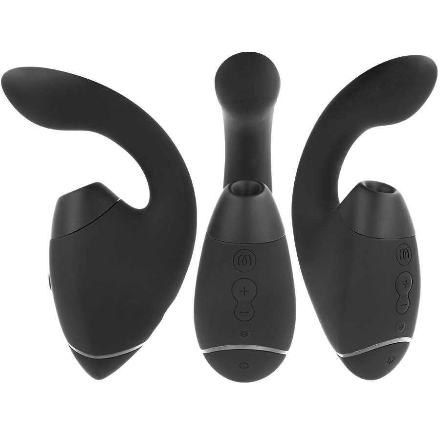 WOMANIZER - DUO NEXT ESTIMULADOR VIBRADOR DUAL CLÍTORIS & PUNTO·G NEGRO