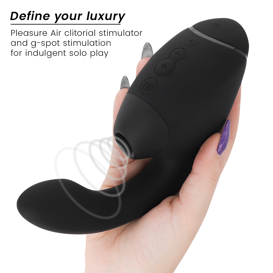 WOMANIZER - DUO NEXT ESTIMULADOR VIBRADOR DUAL CLÍTORIS & PUNTO·G NEGRO