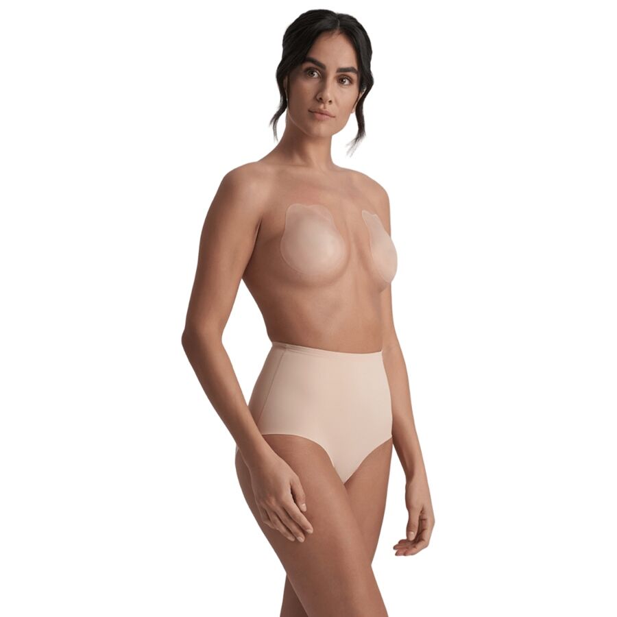 BYE-BRA - RABBIT COPAS DE SILICONA BEIGE TALLA M
