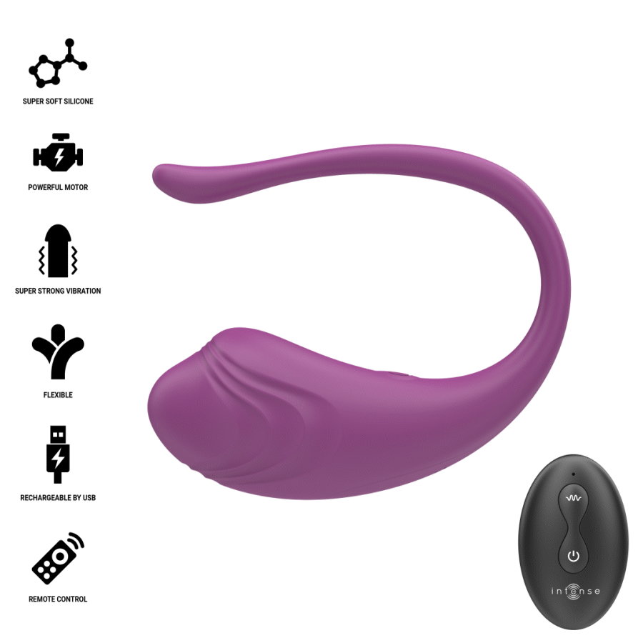 INTENSE - OLIVIA HUEVO VIBRADOR MORADO CONTROL REMOTO