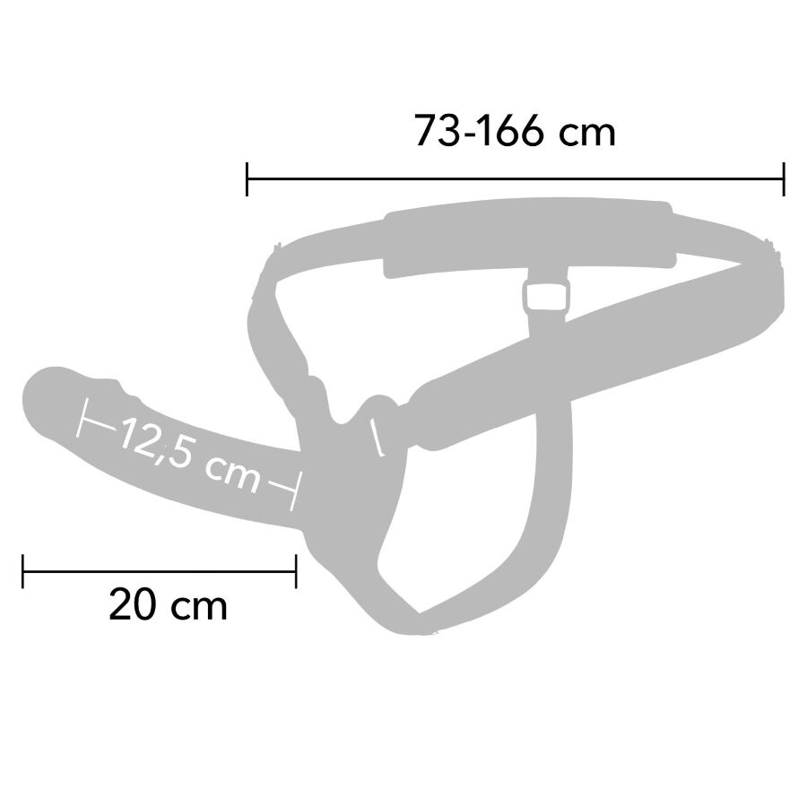 HIDDEN DESIRE - INFERNO STRAP-ON FUNDA PARA PENE 20 CM