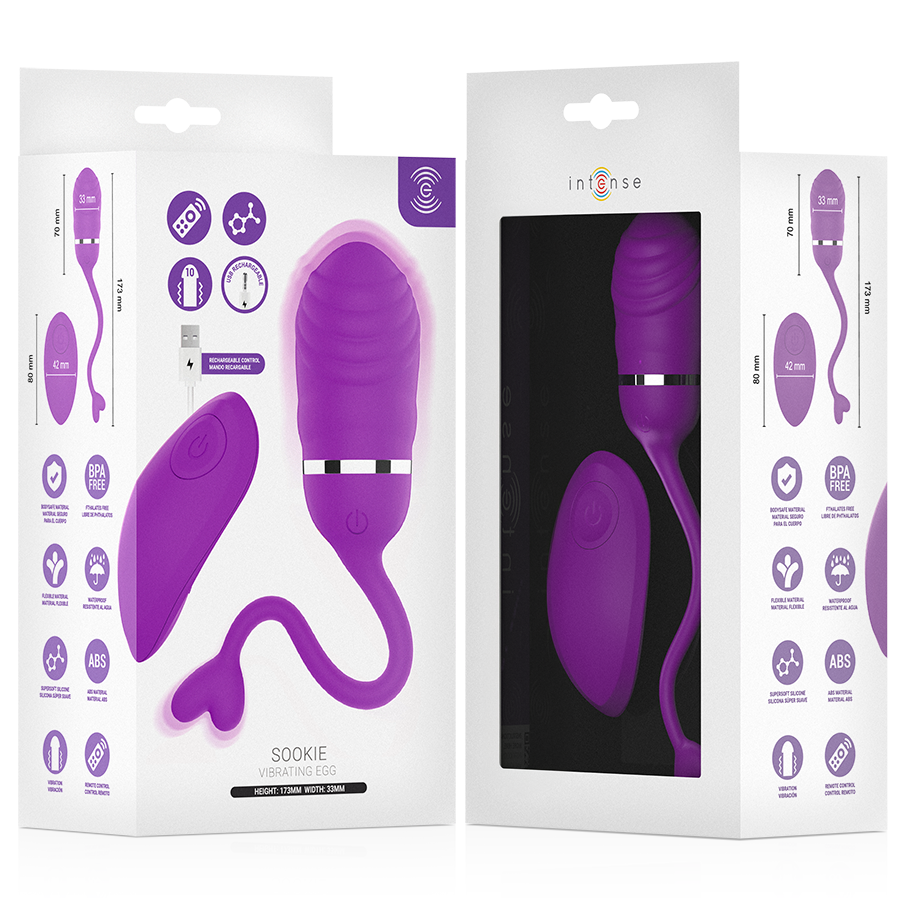 INTENSE - SOOKIE HUEVO VIBRADOR CON CONTROL REMOTO MORADO