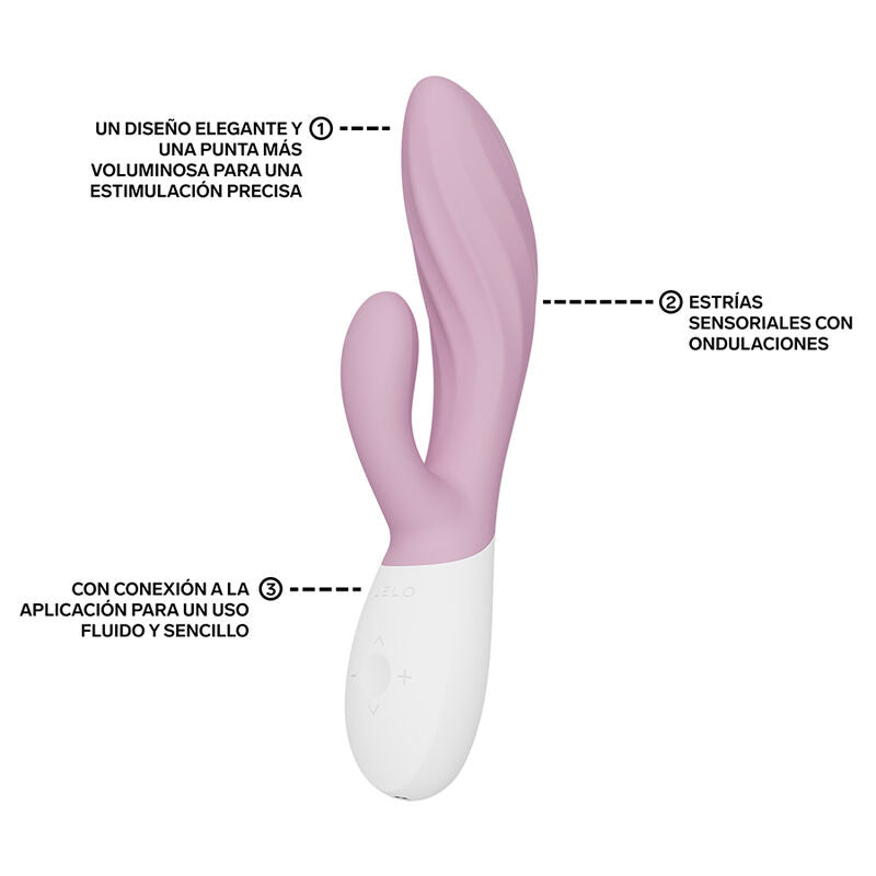 LELO - INA TWIST VIBRADOR RABBIT PUNTO G Y CLÍTORIS ROSA