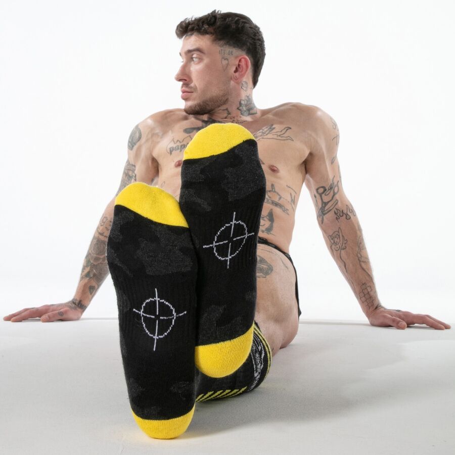 LOCKER GEAR - FULL MILITARY KNEE HIGH SOCKS TALLA ÚNICA AMARILLO
