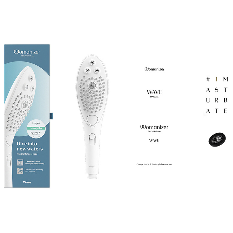 WOMANIZER - CHUVEIRO ESTIMULANTE CLITORIAL WAVE BRANCO