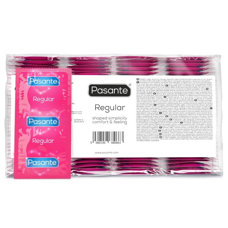 PASANTE - PRESERVATIVOS GAMA REGULAR 144 UNIDADES (BOLSA)