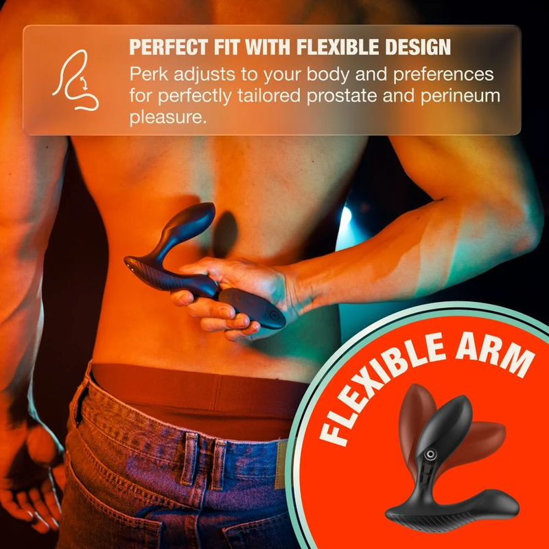 ARCWAVE - PERK MASAJEADOR PROSTÁTICO VIBRADOR CON DOBLE MOTOR Y CONTROL REMOTO NEGRO