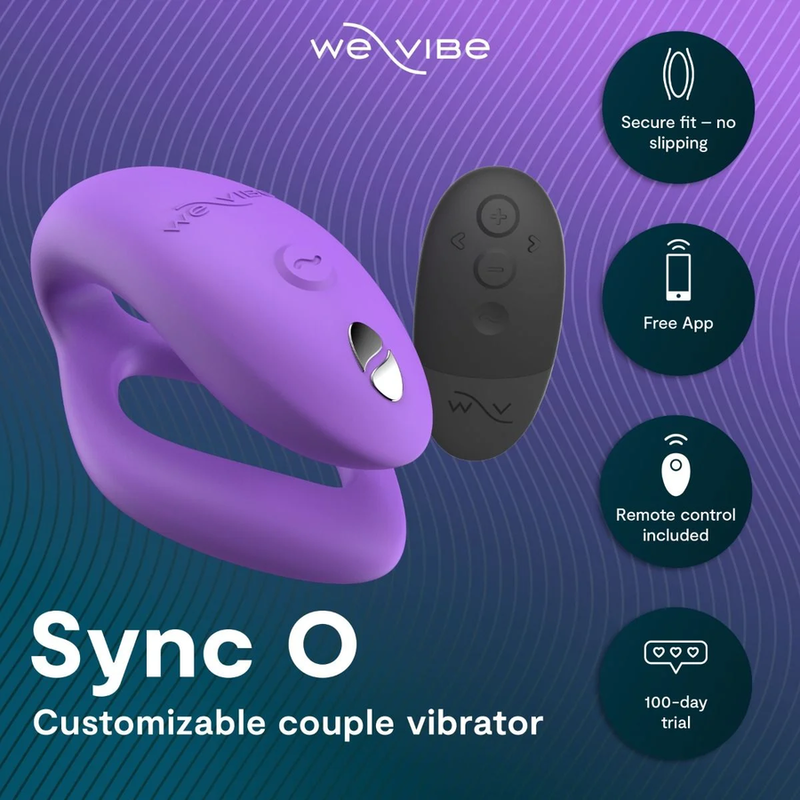 WE-VIBE - SYNC O VIBRADOR PARA PAREJAS CON ESTIMULACIÓN ENVOLVENTE PÚRPURA CLARO