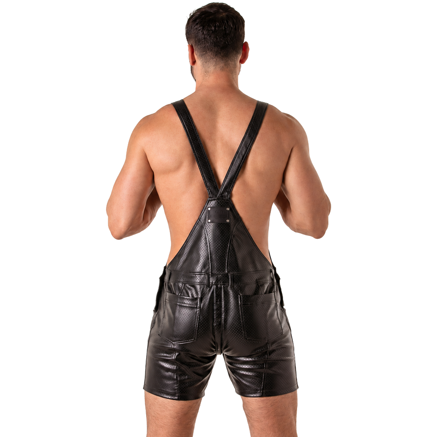 LOCKER GEAR - PUNCH HOLE LEATHERETTE PETO CORTO NEGRO L