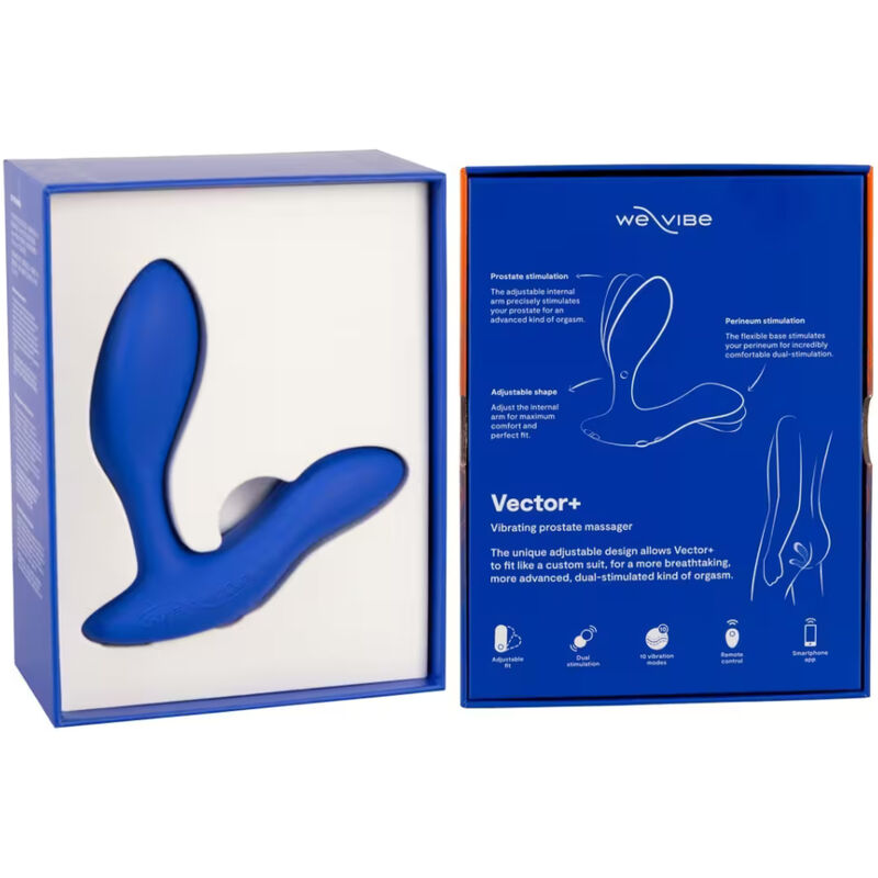 WE-VIBE - VECTOR+ DUAL-STIMULATION PROSTATE MASSAGER ROYAL BLUE