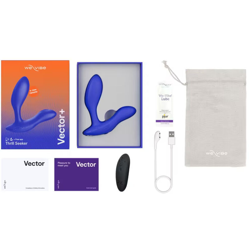 WE-VIBE - VECTOR+ DUAL-STIMULATION PROSTATE MASSAGER ROYAL BLUE