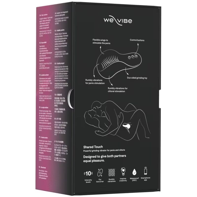 WE-VIBE - SHARED TOUCH VIBRADOR DUPLO PARA CASAIS PRETO