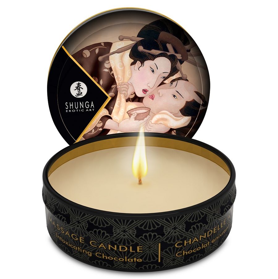 SHUNGA - MINI CARESS BY CANDELIGHT VELA DE MASAJE DE CHOCOLATE 30 ML