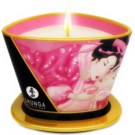 SHUNGA - MINI CARESS BY CANDELIGHT VELA DE MASSAGEM AFRODISÍACA ROSAS 170 ML - Toys "n" Us