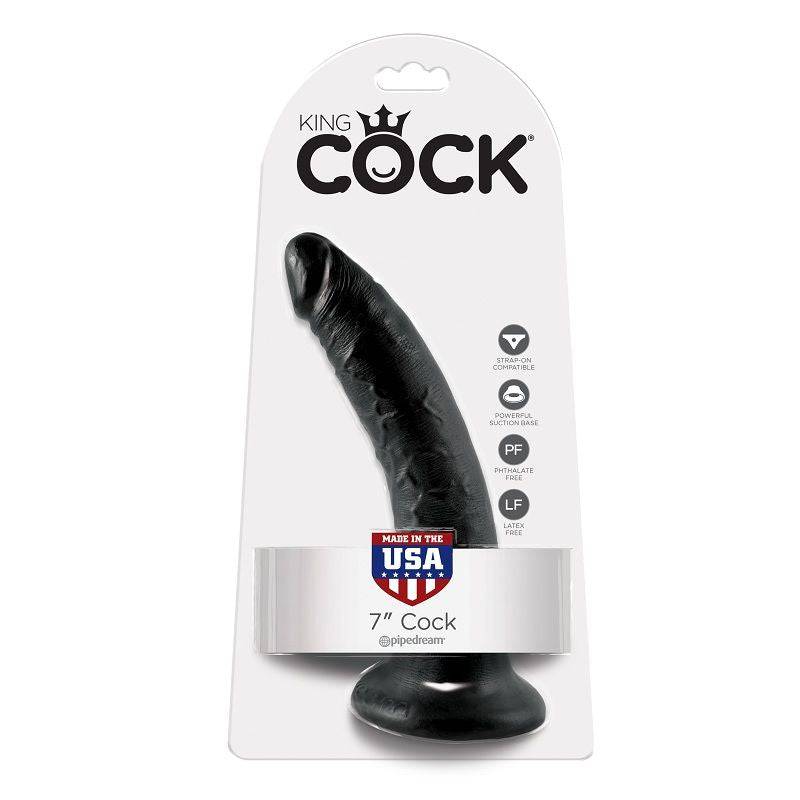 KING COCK - 7 DILDO PRETO 17.8 CM - Toys "n" Us