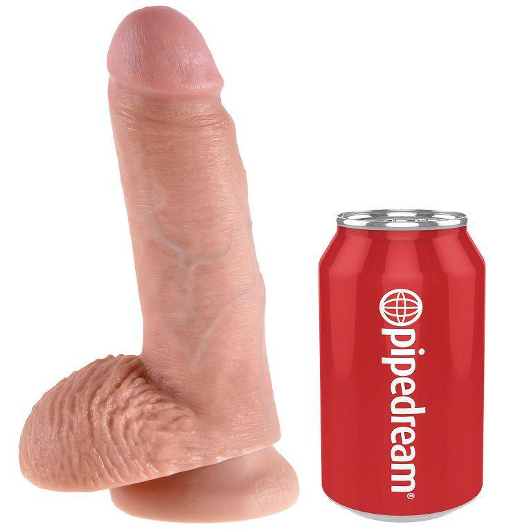 KING COCK - 7 CARNE DE DILDO COM BOLAS 17.8 CM - Toys "n" Us