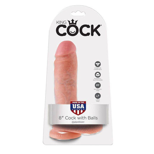 KING COCK - 8 CARNE DE DILDO COM BOLAS 20.3 CM - Toys "n" Us